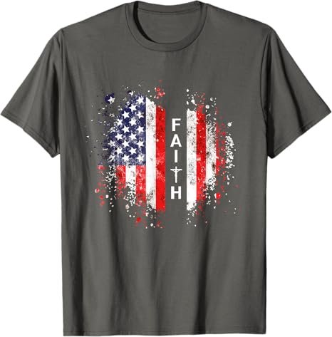 Love in Faith | American Faith | Graphic Christian T-Shirt - Image 7