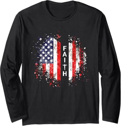 Love in Faith | American Faith | Graphic Christian Long Sleeve T-Shirt