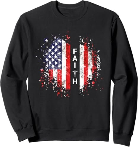 Love in Faith | American Faith | Graphic Christian Sweatshirt