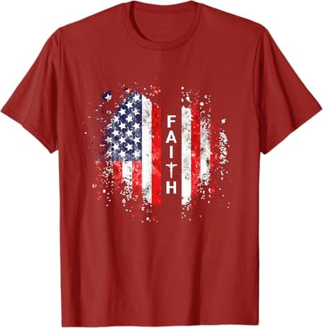 Love in Faith | American Faith | Graphic Christian T-Shirt - Image 6
