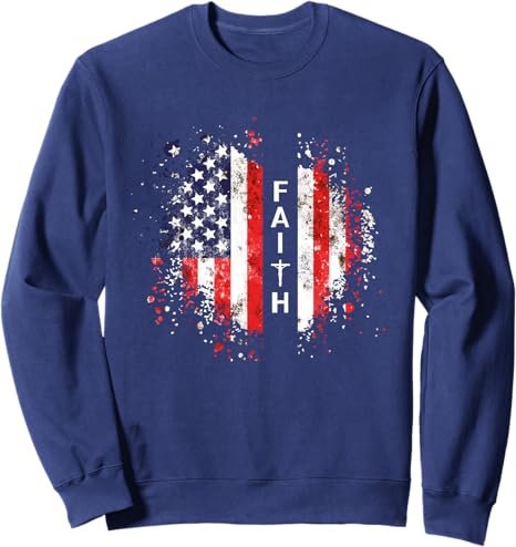 Love in Faith | American Faith | Graphic Christian Sweatshirt - Image 2