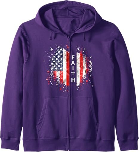 Love in Faith | American Faith | Graphic Christian Zip Hoodie - Image 5