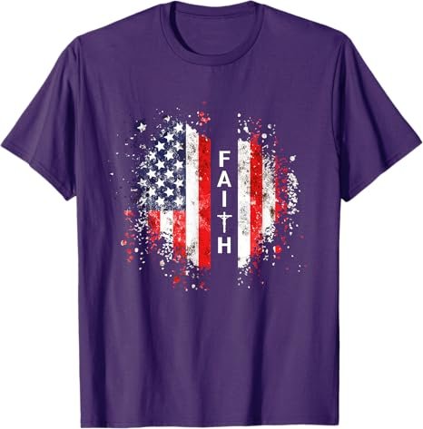 Love in Faith | American Faith | Graphic Christian T-Shirt - Image 3