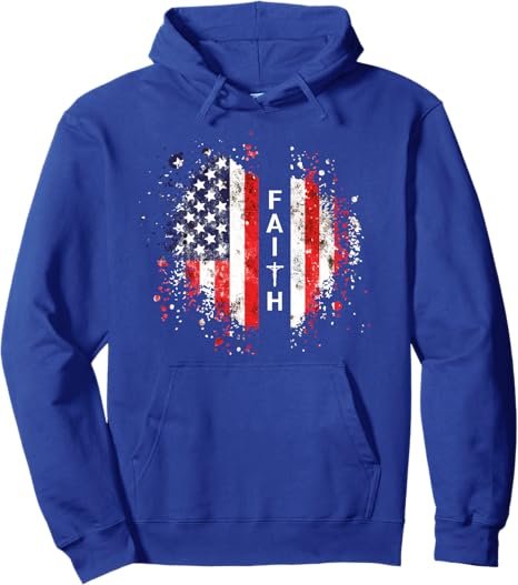 Love in Faith | American Faith | Graphic Christian Pullover Hoodie - Image 4