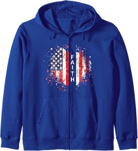 Love in Faith | American Faith | Graphic Christian Zip Hoodie - Image 4
