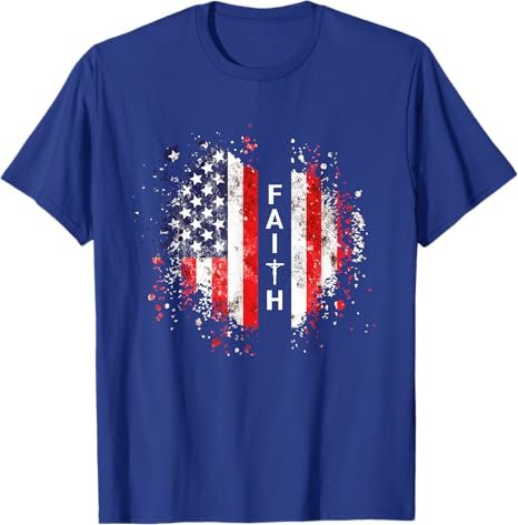 Love in Faith | American Faith | Graphic Christian T-Shirt - Image 2