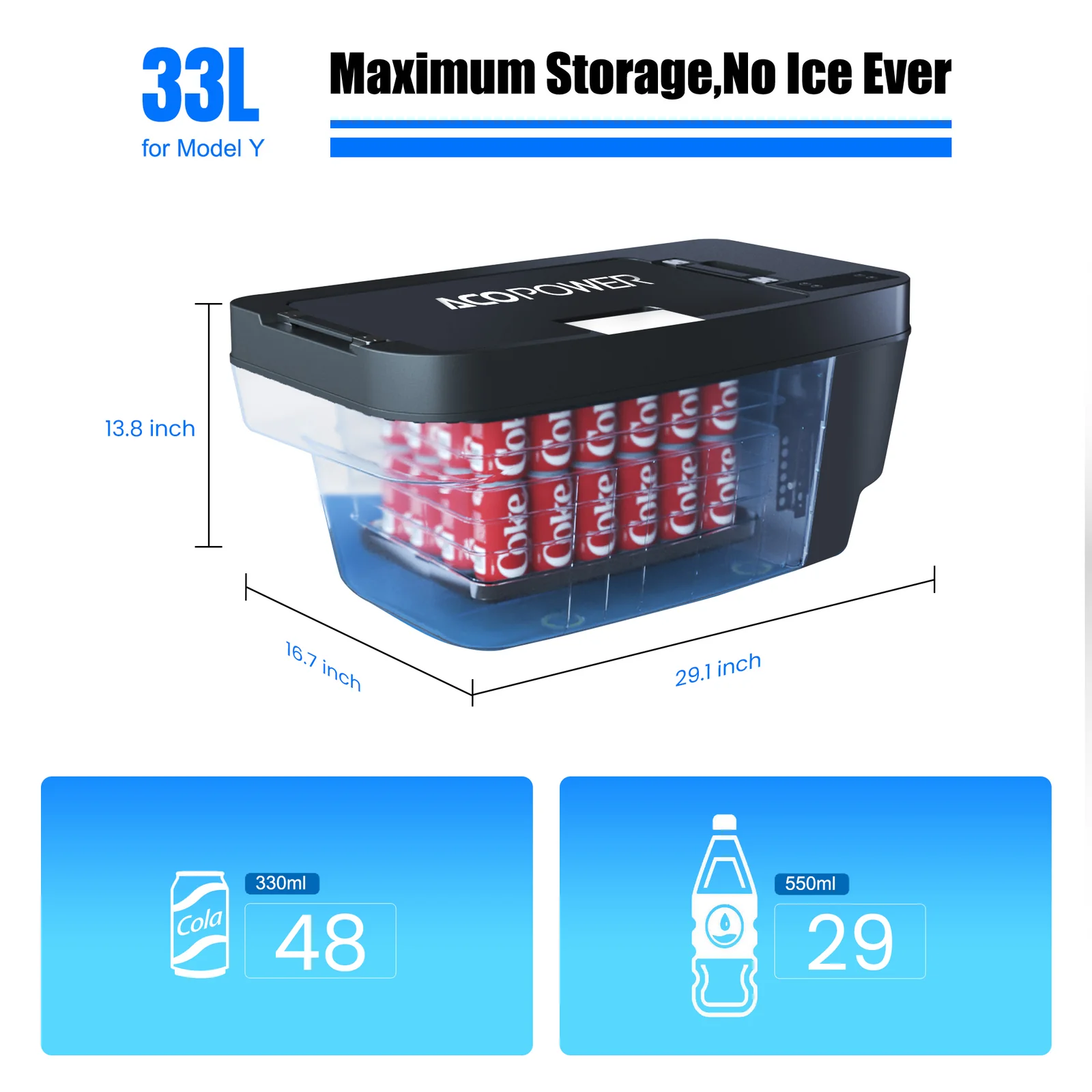 ACOPOWER TesFridge Portable Freezer——Specially Designed for Tesla Model 3, Y, and X - Image 2