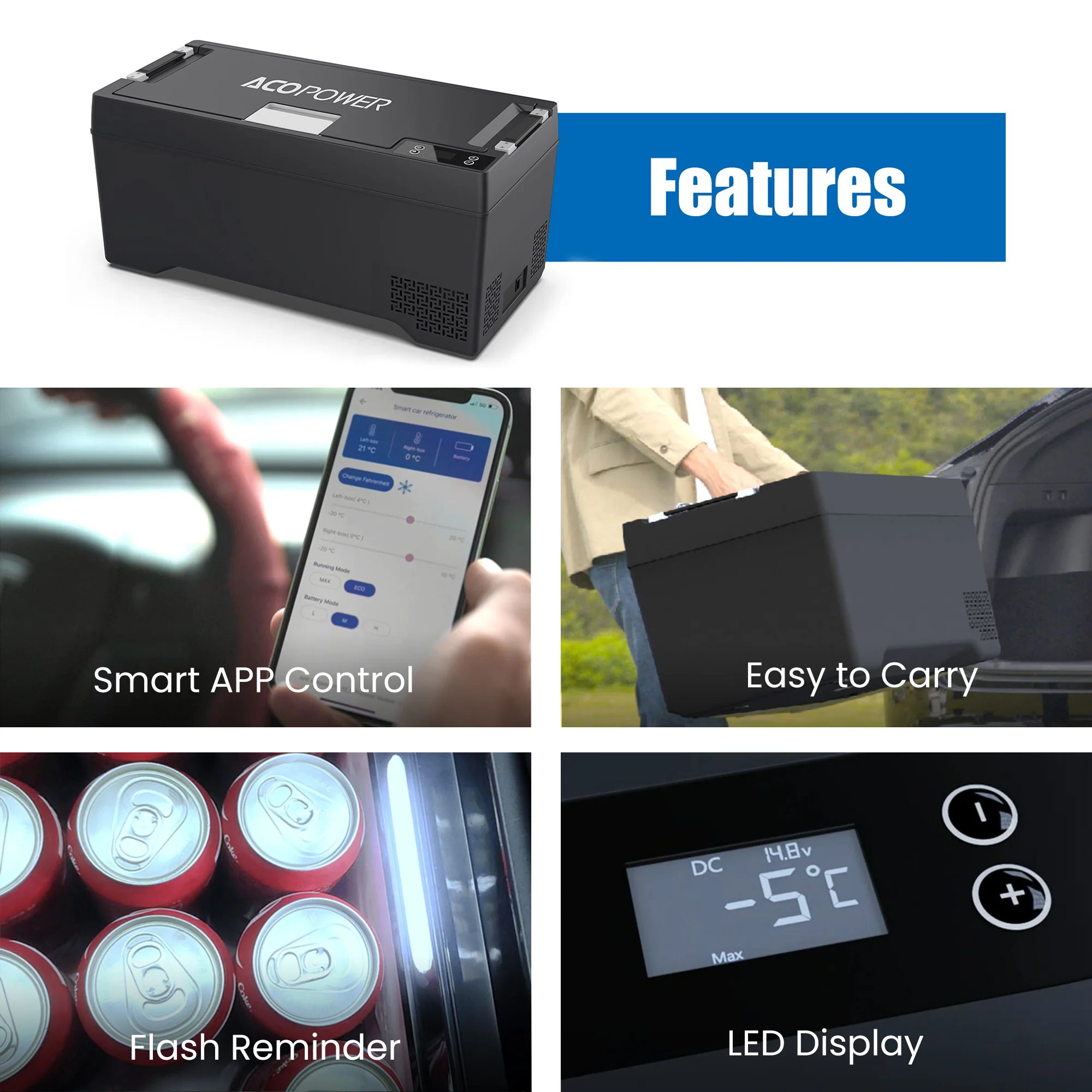 ACOPOWER TesFridge Portable Freezer——Specially Designed for Tesla Model 3, Y, and X - Image 4