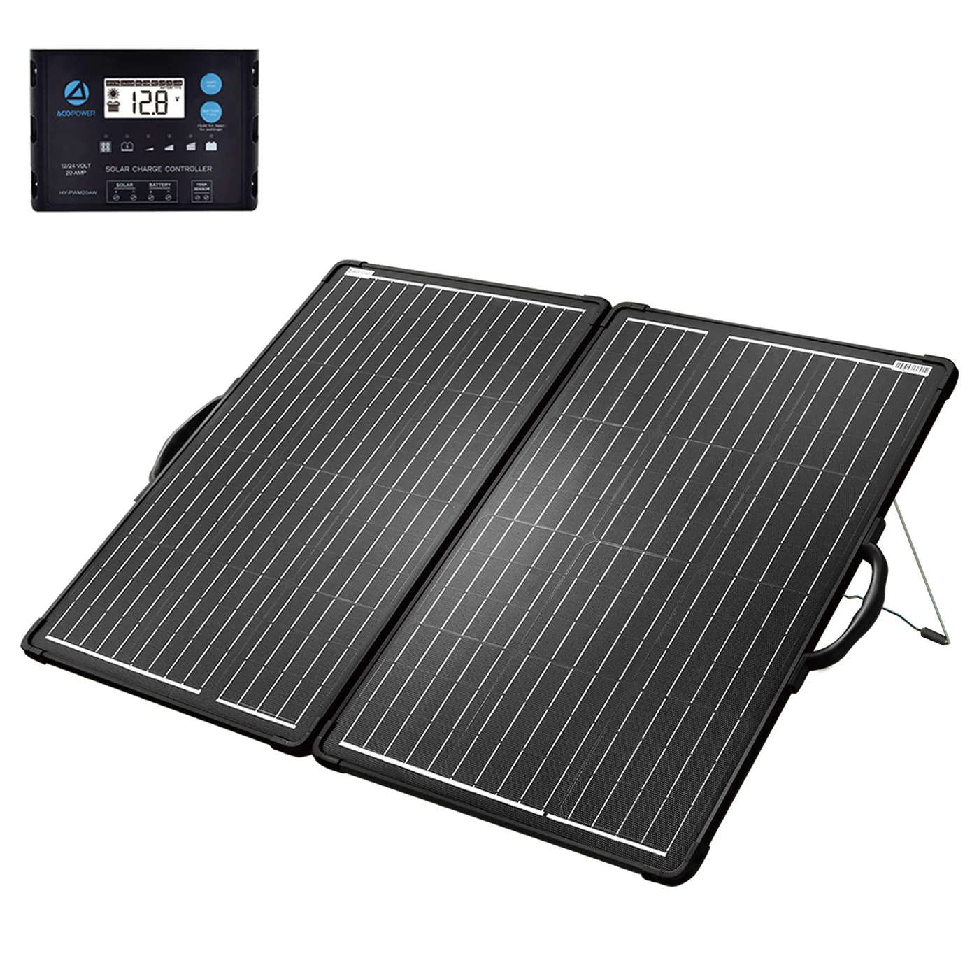 ACOPower Plk 120W Portable Solar Panel Kit, Lightweight Briefcase with 20A Charge Controller - Image 2